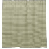 オリーブグリーンとタンシンストライプ シャワーカーテン (正面)