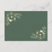 オリーブグリーンとテラコッタ結婚の詳細カード エンクロージャーカード (裏面)