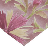 オリーブグリーンとバーガンディフローラのドレッサースカーフ ロングテーブルランナー (コーナー)