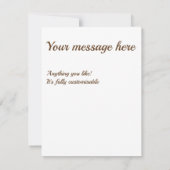 オリーブグリーンとホワイトダイヤモンドパターン 出欠カード (裏面)