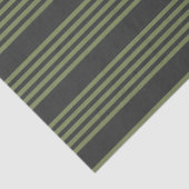 オリーブグリーンと木炭ストライプ五つ 薄葉紙 (詳細)
