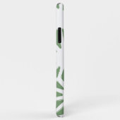 オリーブグリーンと白の幾何学模様 Case-Mate iPhoneケース (裏面/右)