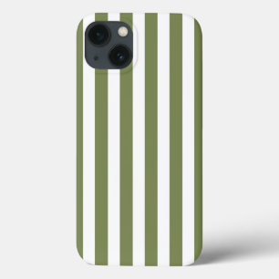 オリーブグリーンと白ストライプキャンディCase-Mate iPho iPhone 13ケース