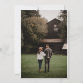 オリーブグリーンのウェディングシャワー写真招待状 招待状 (裏面)