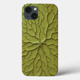 オリーブグリーンのオーガニックブランチiPhoneケース iPhone 13ケース