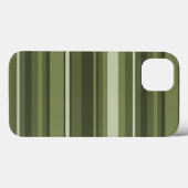オリーブグリーンのストライプ ケース・メイト iPhone ケース Case-Mate iPhoneケース (裏面 (横))