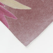 オリーブグリーンのブルゴーニュ フリースブランケット (角)