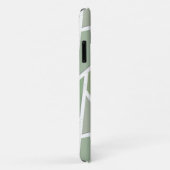 オリーブグリーンのモザイクパターン Case-Mate iPhoneケース (裏面/右)