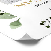 オリーブグリーンの写真 葬儀 生命の祝祭 看板 ポスター (角)