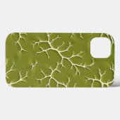 オリーブグリーンの枝模様iPhoneケース Case-Mate iPhoneケース (裏面 (横))