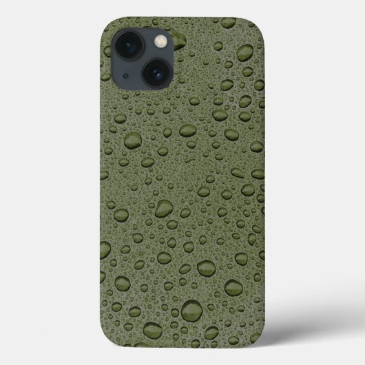 オリーブグリーンの水滴 ケースメイト iPhoneケース Case-Mate iPhoneケース (裏面)
