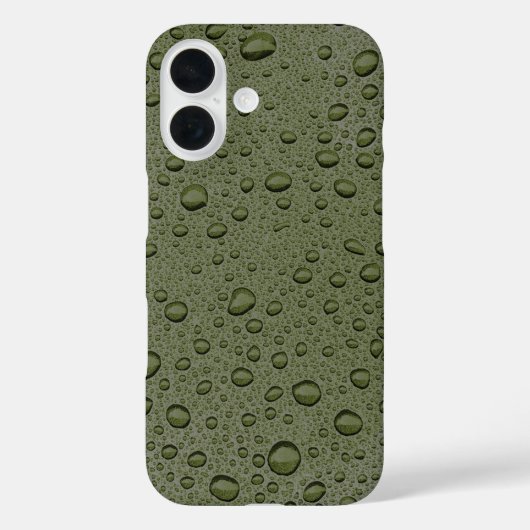 オリーブグリーンの水滴 Case-Mate iPhoneケース (裏面)