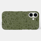 オリーブグリーンの水滴 Case-Mate iPhoneケース (裏面 (横))