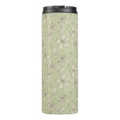 オリーブグリーンの花を投げる – シームレスなパターン。 タンブラー (裏面)