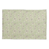 オリーブグリーンの花を投げる – シームレスなパターン。 枕カバー (裏面)