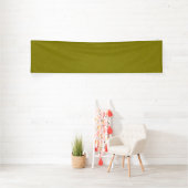 オリーブグリーンの表面に繊細な渦巻き模様 横断幕 (インサイチュ)