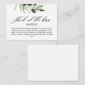 オリーブグリーンの「Stock the Bar」 ブライダルシャワーカード エンクロージャーカード (正面/裏面)