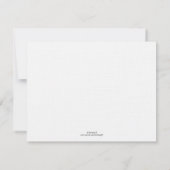 オリーブグリーンのSave The Date 招待状 (裏面)