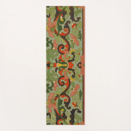 オリーブグリーンアンティーク中国の抽象芸術パターン ヨガマット