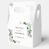 オリーブグリーンエレガントカントリー結婚フローラ フェイバーボックス (オープン)