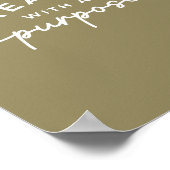 オリーブグリーンエレガントクリスチャン引用文 ポスター (角)