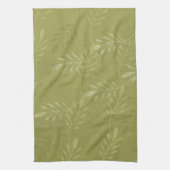 オリーブグリーンカジュアルまたはボフォーマルタニック キッチンタオル (縦)