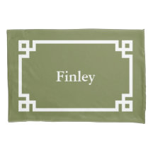 オリーブグリーンギリシャ鍵モノグラム標準