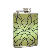 オリーブグリーンクリエイティブ離れパターン フラスク (右)