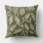 オリーブグリーンクリーム植物繊維スタンプ クッション (裏面)