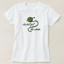 オリーブグリーンクロシェ早死ぬ暖かいTシャツ