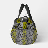 オリーブグリーングレーブラックデジタルピクセル化されたストライプ ダッフルバッグ (右)