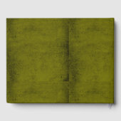 オリーブグリーンスタイリッシュトレンディーカスタムウェディング ゲストブック (裏面)