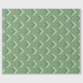 オリーブグリーンストライプのスケールパターン ラッピングペーパー (フラット)