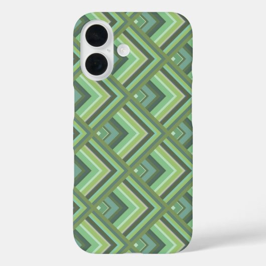 オリーブグリーンストライプのスケールパターン Case-Mate iPhoneケース (裏面)