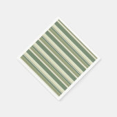 オリーブグリーンストライプ スタンダードカクテルナプキン (角)