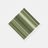 オリーブグリーンストライプ スタンダードカクテルナプキン (角)