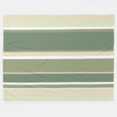 オリーブグリーンストライプ フリースブランケット (正面(横))