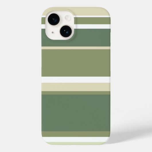 オリーブグリーンストライプ Case-Mate iPhoneケース (裏面)