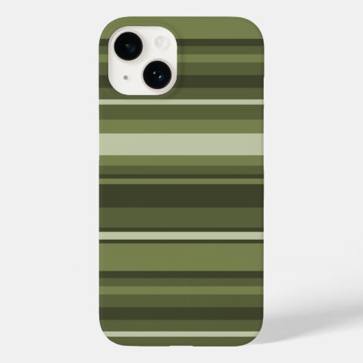 オリーブグリーンストライプ Case-Mate iPhoneケース (裏面)