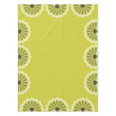 オリーブグリーンスペインのファン テーブルクロス (正面)