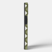 オリーブグリーンダイヤモンドパターンケースメイトiPhoneケース Case-Mate iPhoneケース (裏面 / 右)