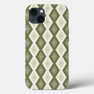 オリーブグリーンダイヤモンドパターンケースメイトiPhoneケース iPhone 13ケース
