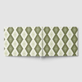 オリーブグリーンダイヤモンドパターン ゲストブック (全面)