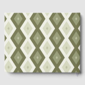オリーブグリーンダイヤモンドパターン ゲストブック (裏面)
