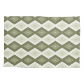 オリーブグリーンダイヤモンドパターン 枕カバー (裏面)