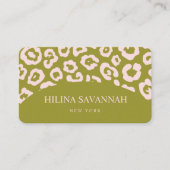 オリーブグリーンチータスキン名刺 名刺 (正面)