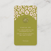 オリーブグリーンチータスキン名刺 名刺 (裏面)
