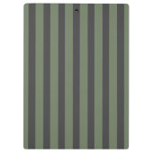オリーブグリーンティックストライプのモダン クリップボード (裏面)