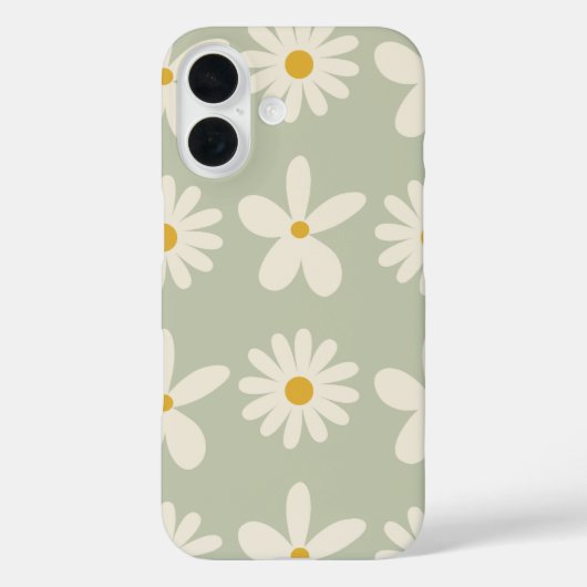 オリーブグリーンデイジーコテージコアフローラ Case-Mate iPhoneケース (裏面)