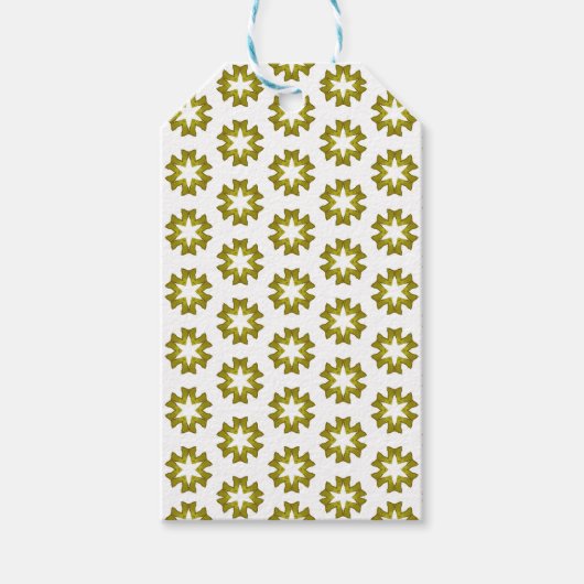 オリーブグリーンパターン ギフトタグ (正面)